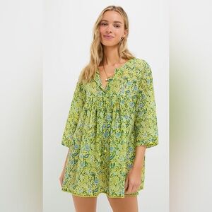 Tuckernuck Green and Blue Floral Swim Coverup